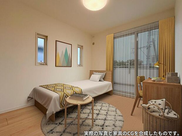 洋室【9号地】(2024年2月撮影)収納付きの子供部屋です。整理整頓がつづきます。