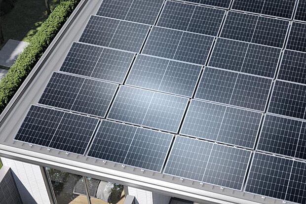 【太陽光発電システム】テレワークで自宅の電力消費が増えても安心。※メーカーのモデルチェンジにより、形状が変更となる場合があります。