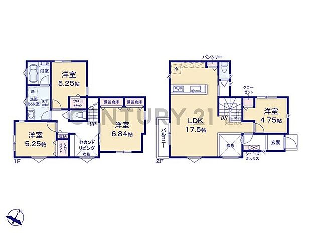 【4LDK】収納豊富で使いやすい間取り