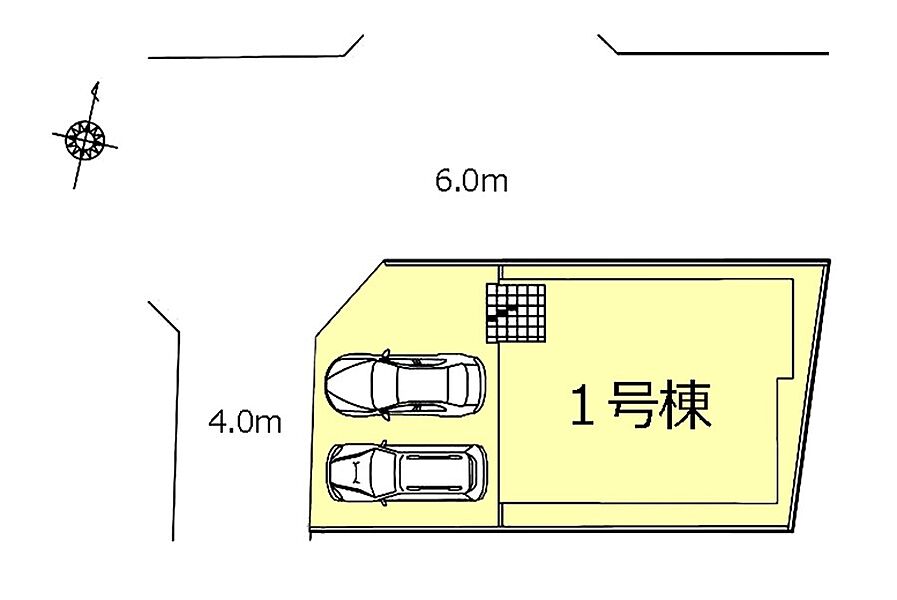 並列２台駐車可能なゆとりのカースペース