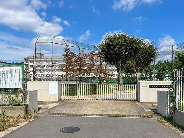松戸市立金ケ作中学校(約700m)