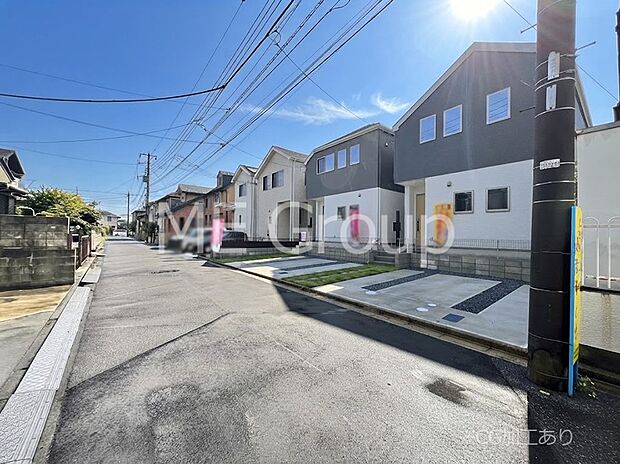 【前面道路含む現地写真】堂々完成!! ここから始まる新生活を応援いたします!