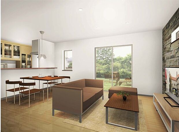 【完成予想図(内観)】【建物プラン例】建物価格2100万円 112.61m2(34.06坪)