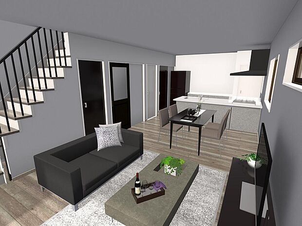 【■内観パース】LDK