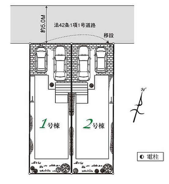 第一種低層住居専用地域で周辺は落ち着いた住環境です♪カースペース２台分（車種による）確保！