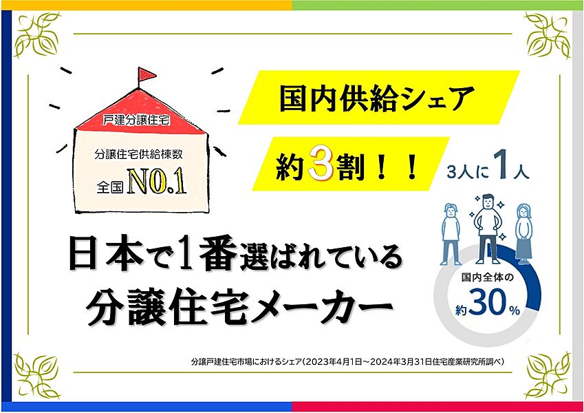 ○日本で一番選ばれている分譲住宅メーカー♪