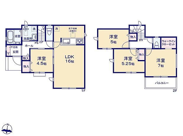 (1号棟)、4LDK、土地面積102.52m2、建物面積92.33m2
