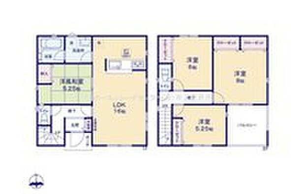 (2号棟)、4LDK、土地面積190.31m2、建物面積94.77m2