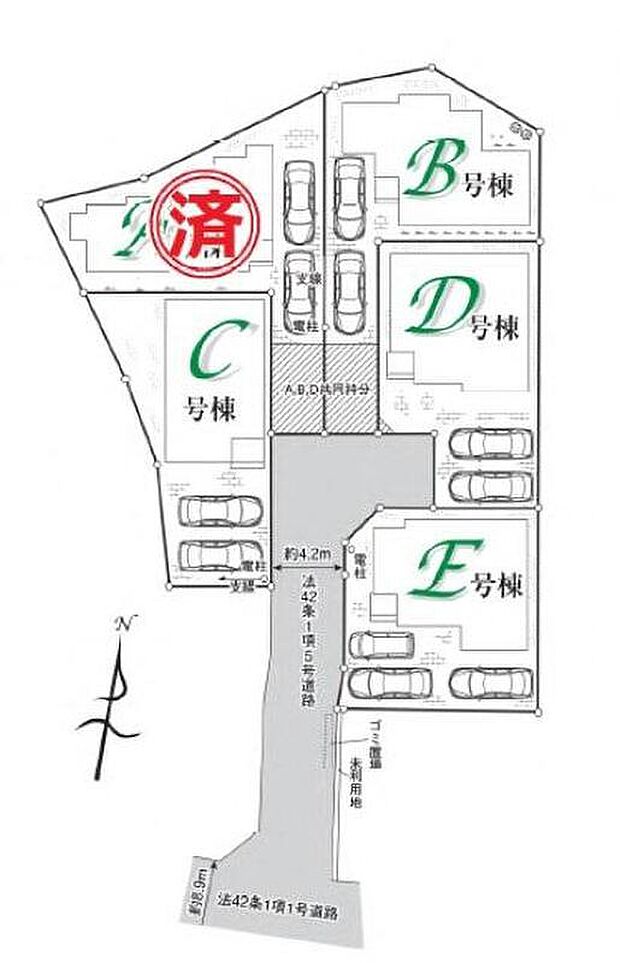 敷地３４坪超え！カースペース２～３台分！ご夫婦でお車を所有したり、来客用の駐車スペースとしてもお使いいただけます♪