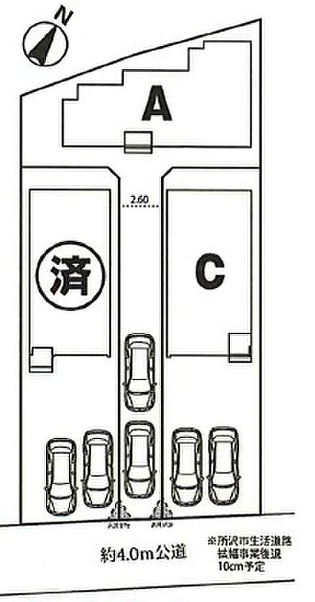ゆとりの敷地39坪超え!全棟カースペース2台分完備!周辺は第一種低層住居専用地域で落ち着いた住宅街です。