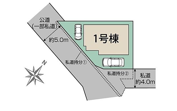 角地にて、日当たり・通風良好です♪車種により2台駐車可☆所沢街道沿いには商業施設が点在しております。