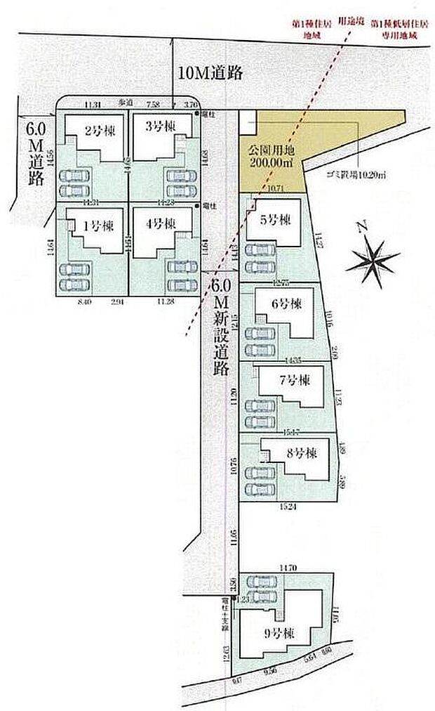 6ｍの新設道路で繋がるビックコミュニティ！全棟敷地５０坪超え！カースペース並列２台分！ゆとりの住まいで新生活を始めませんか？