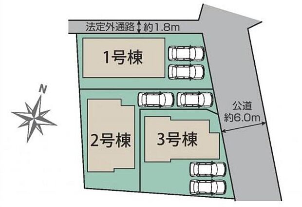 カースペース２台駐車可！ご家族分の自転車を停めたり、来客時にも安心です♪