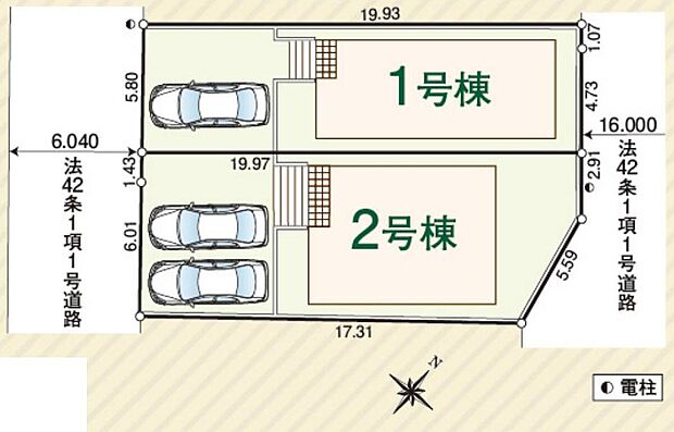 両面道路の開放的な立地です♪スーパー、コンビニ、学校などが近く、ご家族皆様に嬉しい環境です。