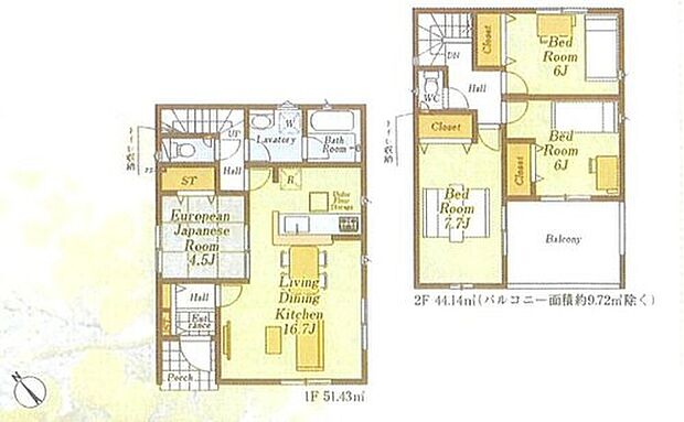 【4LDK】☆ほっと落ち着く和室☆
リビング隣には、ホッとできる和室を用意。お子様のお昼寝スペースや書斎としてなど、いろいろとお使い頂けます。