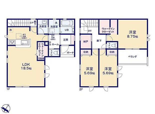【3LDK】☆ホスクリーン設置☆
2階納戸にはホスクリーンを標準装備。お天気を気にせずお洗濯ができるのがうれしいですね♪窓付きなので換気も良好です!
