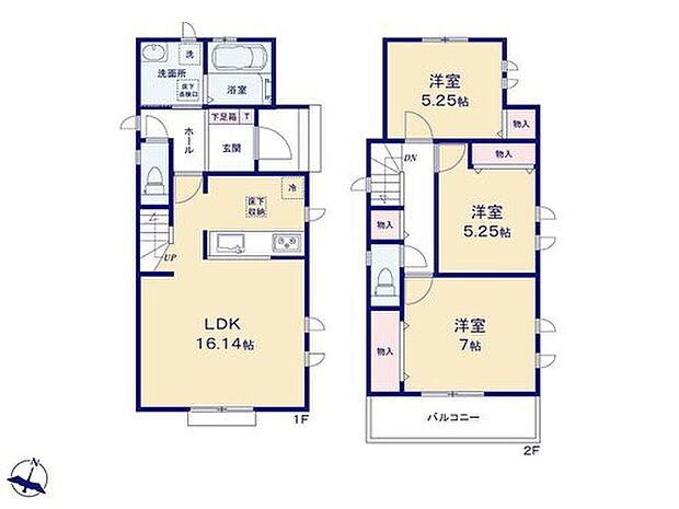 【3LDK】☆リビングイン階段仕様☆
帰宅したら家族が必ず顔を合わせて欲しい。そんな思いをこめたリビングイン階段。毎日大切な家族とのコミュニケーションがとれる家族想いの間取りです。
