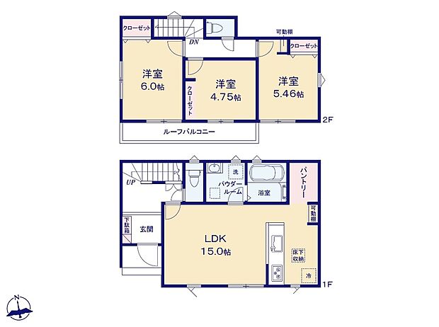 【3LDK】☆キッチン横パントリー付き☆
キッチンの横には大きなパントリーを設けました。そのまま食材の保管庫としてお使い頂いても良いですし、お掃除道具やお子様のおもちゃ収納にお使い頂いても良いかと思います。