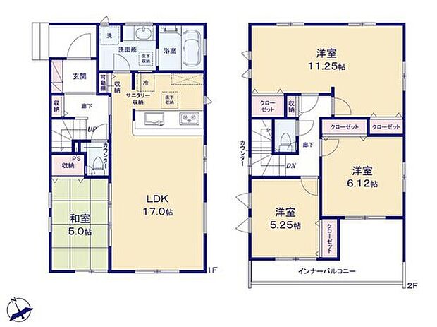 【4LDK】☆リビング横和洋室付き☆
お子様の遊び場や、お昼寝スペースとして。和洋室を開放すると、広々とお使い頂けます。突然の来客時には、戸を閉めて視線を遮る事も可能です。