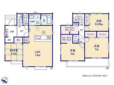 ☆収納豊富☆
ウォークインクローゼット×２、シューズクローク、リビング収納など、随所に豊富な収納を備えた間取りで、すっきり片付きます♪ 