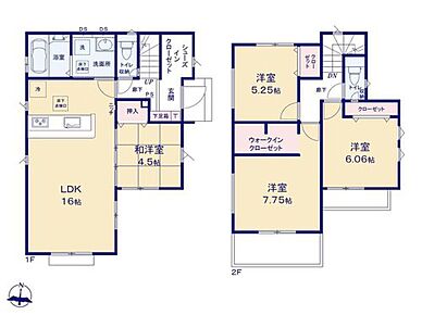 ☆収納豊富なお住まい☆
玄関にはベビーカーやアウトドア用品の収納に最適なシューズクローク、主審七宇には大容量のWICを設置。キッチンと洗面所が近く、水回り集中設計で家事動線も良好です！ 