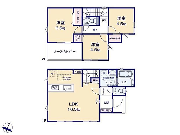【3LDK】☆リビングイン階段☆家族が自然と顔を合わせます。家族のコミュニケーションと大切にするご家族にピッタリです♪