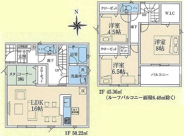 【3LDK】☆タタミコーナー付きLDK☆LDKの一角にタタミコーナーを配置。キッズスペースやお昼寝コーナーに最適です。クローゼット付きでお昼寝布団やおもちゃもすっきり収納できます♪