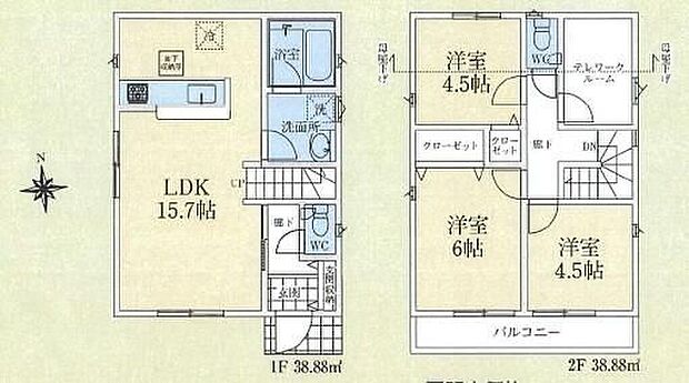 【3LDK+S】☆リビングイン階段仕様☆
帰宅したら家族が必ず顔を合わせて欲しい。そんな思いをこめたリビングイン階段。毎日大切な家族とのコミュニケーションがとれる家族想いの間取りです。