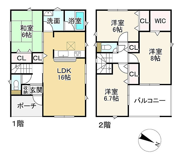 【4LDK】敷地面積に路地状部分含む。