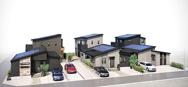 平屋と二階建てがバランスよく並ぶ、統一感のある美しい街並み。開放感とプライバシーを両立した住環境です。
第二期 ついに始動、抽選申込み受付中です。