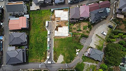 分譲地の空撮（全2区画）