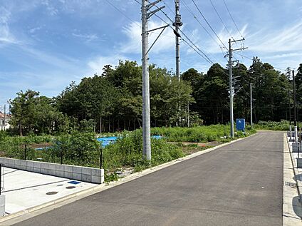 分譲地の外観（前面道路と区画）