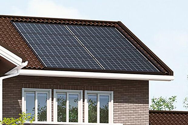 【【創エネ・太陽光発電システム】】屋根に設置したソーラーがたっぷり発電。