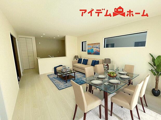 【リビング】本画像はCGで作成されており、実際に現地に家具は置かれておりません。