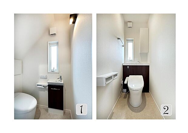 【トイレ（2023年6月）撮影】1階、2階にトイレを完備で混み合う心配なし◎
