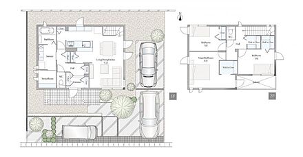 B棟間取図／記載の自動車は価格に含まれません 。 