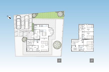 B棟間取図／図面に記載している車両、その他の調度品はあくまで生活イメージを表現したもので販売価格には含まれません。 