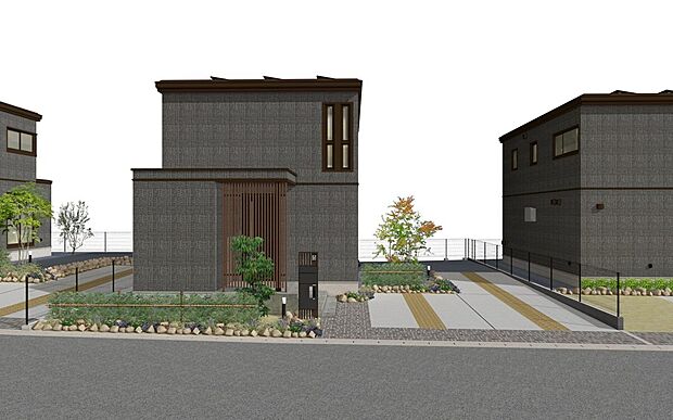 【外観パース図】B棟完成予想図※記載の完成予想CGパースは図面をもとに描き起こしたものです。