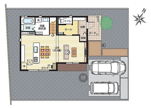 【3LDK+ロフト】※間取りにある家具、調度品、植栽、自動車は価格に含まれません