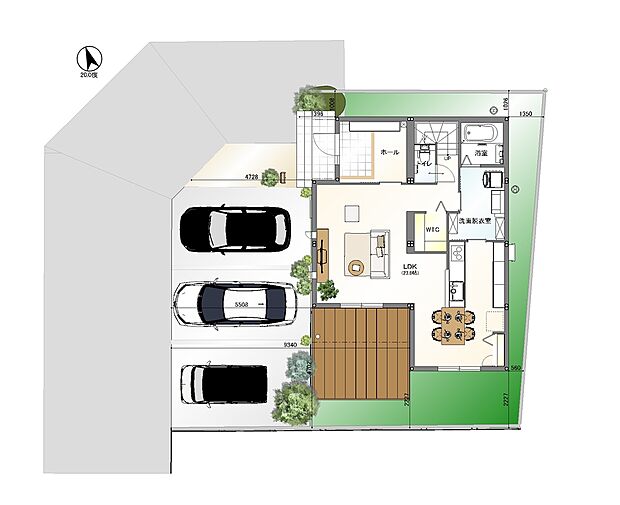 【1号地参考プラン】建物面積:115.01m2
建物本体価格(税込):4195万円
※建物価格は本プランでの参考価格となります。
※別途、建築確認申請費用等が必要です。
間取り:3LDK
構造:鉄骨系ユニット工法
※掲載プランは一例です。
※今回の分譲地ではセキスイハイム中四国にて施工を行うことが建築条件になりますが、プランにつきましてはお客様が自由にお決めいただくことができます。