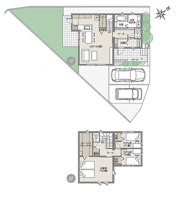 スマートハイムシティ草戸10号地 分譲住宅
※完成イメージパース図になります。
※間取りに表示のある家具、調度品、植栽、自動車は価格に含まれません。