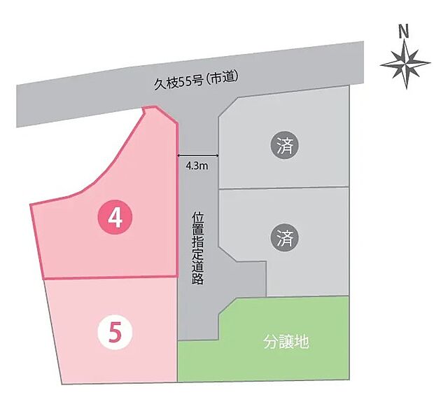 市道に面したアクセス良好な立地、暮らしやすさが魅力です。