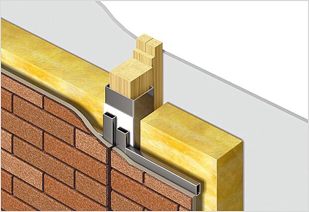 【 高断熱住宅】天井・外壁には高性能グラスウールを充填。