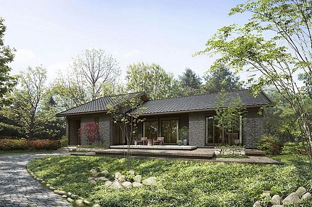 【商品ラインナップ：木質系】グランツーユー～平屋～
存在感がありながらも自己主張しずぎない、上品で飽きのこない佇まい