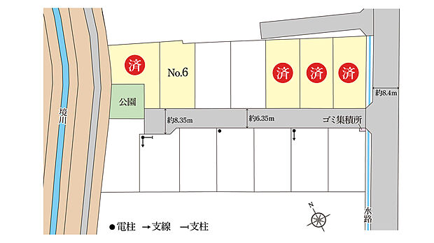 水戸市米沢町分譲地
区画図