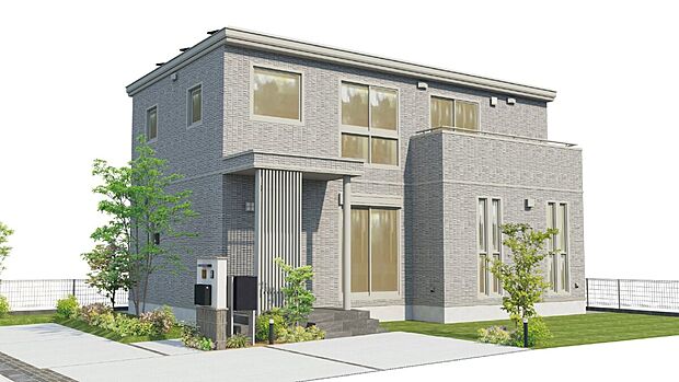 【No.10】No.10/外観パース
鉄骨系ユニット工法2階建
設備:太陽光発電5.56kW、蓄電池13.2kWh
※完成予想図