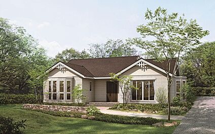 【商品ラインナップ：木質系】2×6のおしゃれな平屋