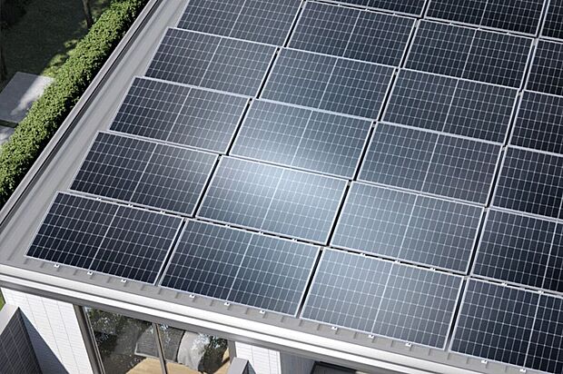 【太陽光発電システム】もしもの災害時でも日中電気を使える安心。※メーカーのモデルチェンジにより、形状が変更となる場合があります。
※事前に計画したコンセントでのみ電力使用が可能です。同時に使用できる電力には限りがあります。