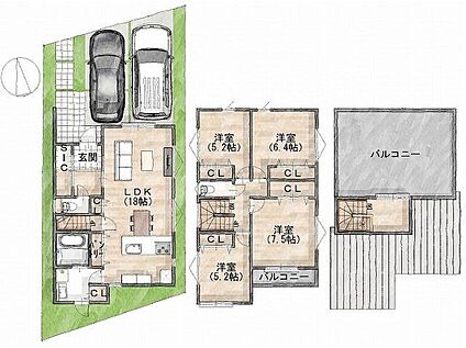 建物プラン例　（間取り図）