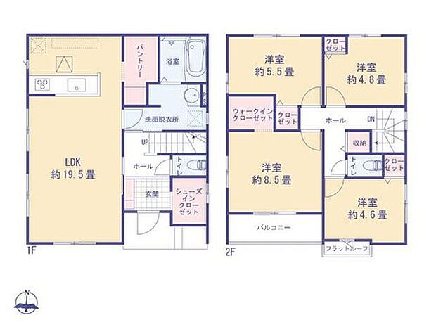 (2号棟)、価格7899万円、4LDK、土地面積126.97m2、建物面積101.35m2